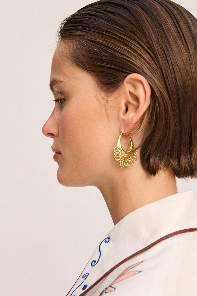 ALÉMAIS Le Jardin Mini Ring Chain Hoops outlook