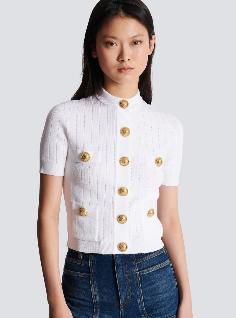 Buttoned knit cardigan 6