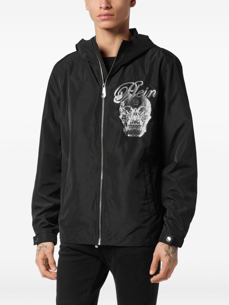 PHILIPP PLEIN Glass Skull hooded windbreaker outlook