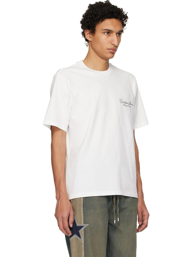 White 'Chateau' Script T-shirt 2