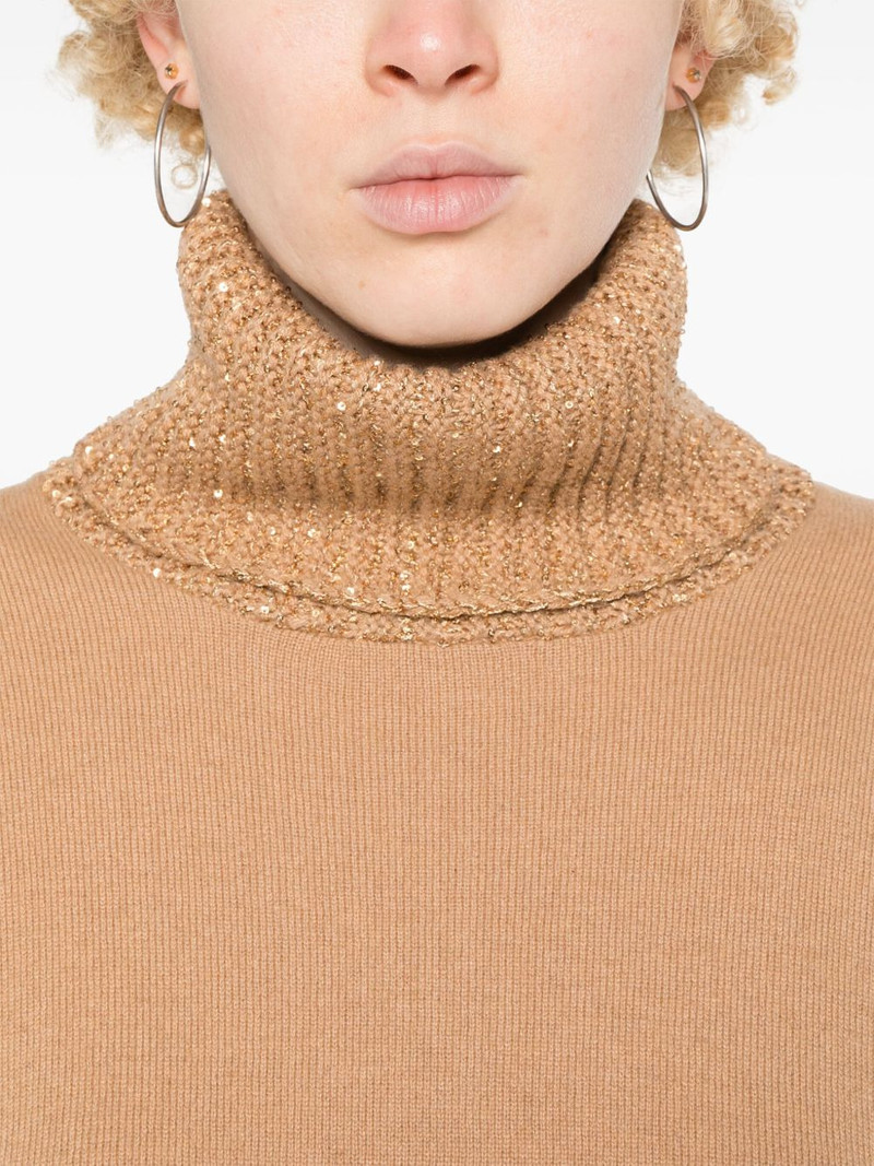 sequin-embellished knitted jumper 5