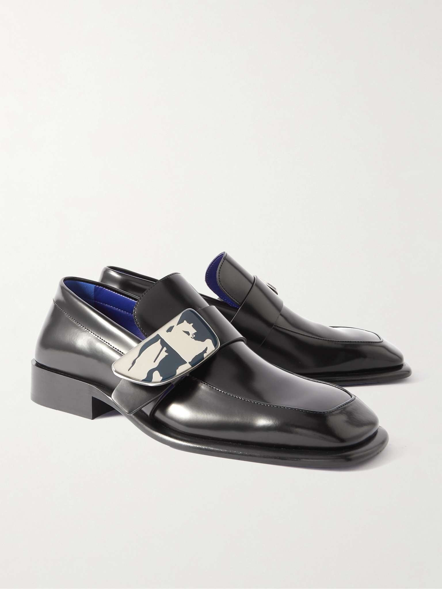 Embellished Leather Monk-Strap Loafers - 4