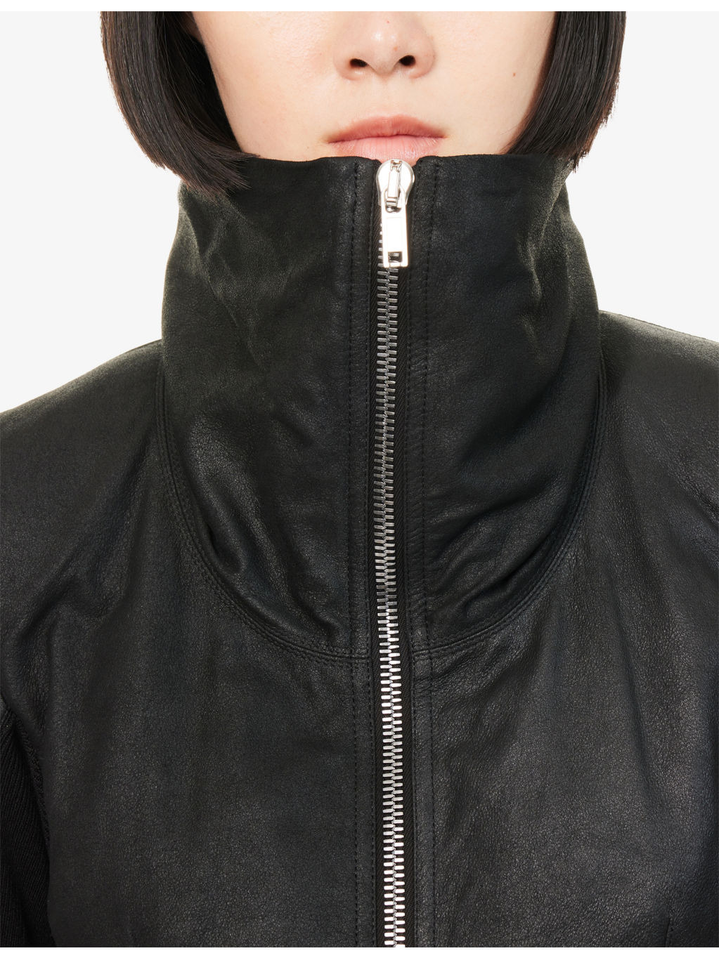 Naska Asymmetric Leather Biker Jacket - 5