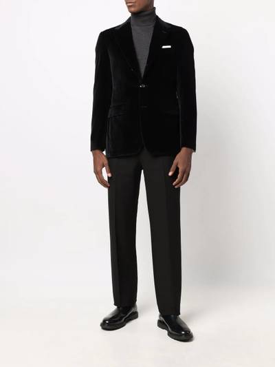 Canali single-breasted velvet blazer outlook