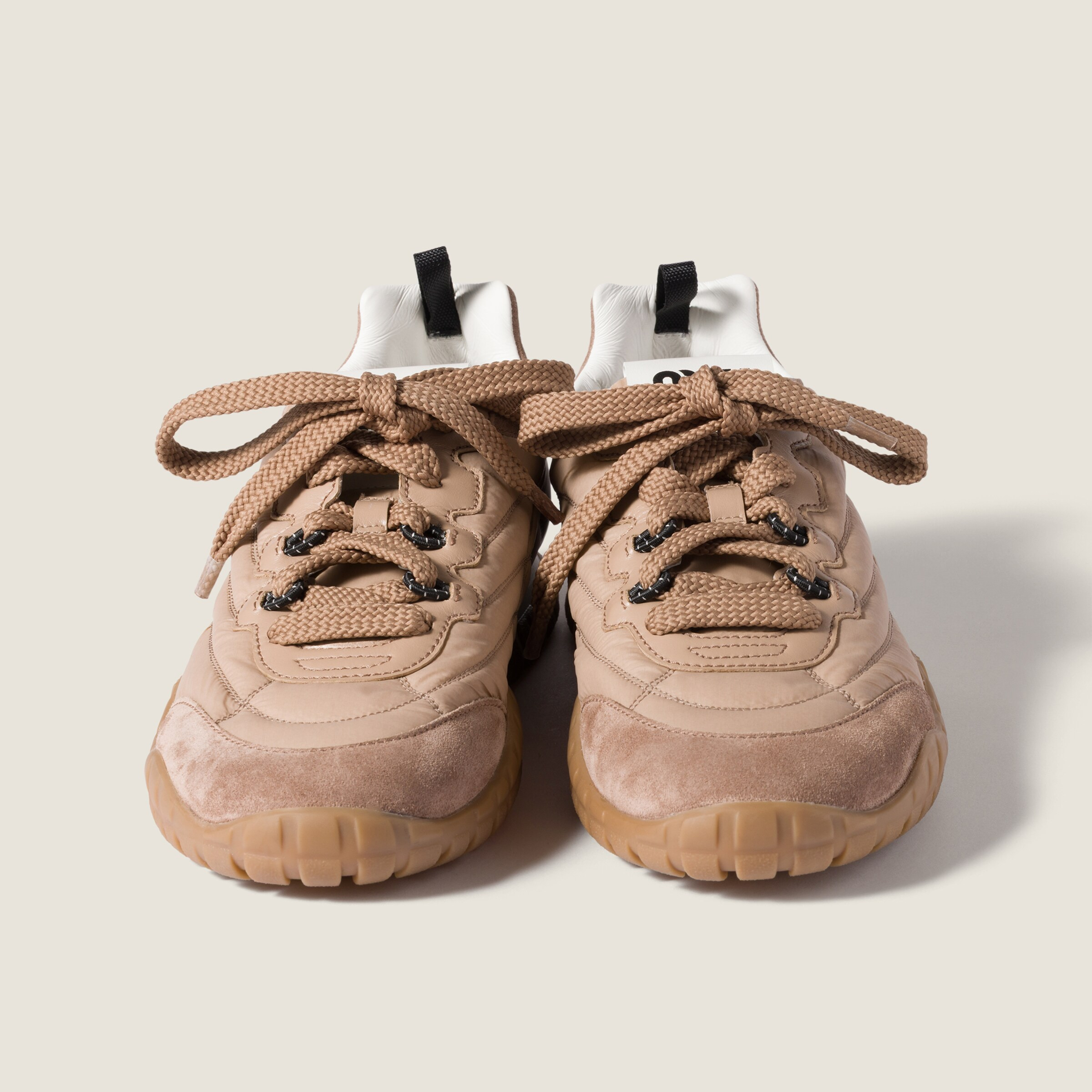 Tyre technical fabric and suede sneakers - 4