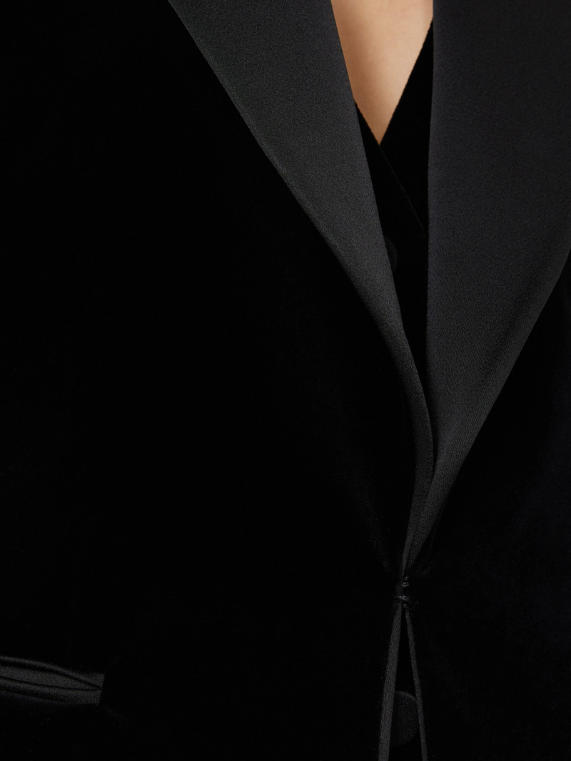 FILANTE Velvet Tuxedo jacket - BLACK 5
