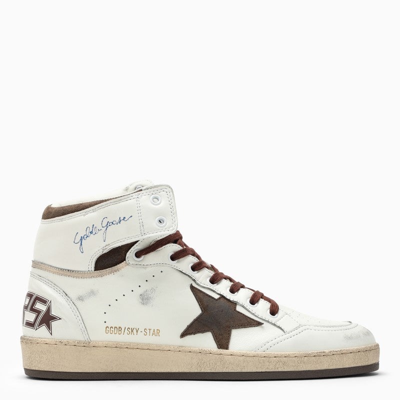 Golden Goose High Sky-Star White/Beige/Chocolate Trainer Men - 1