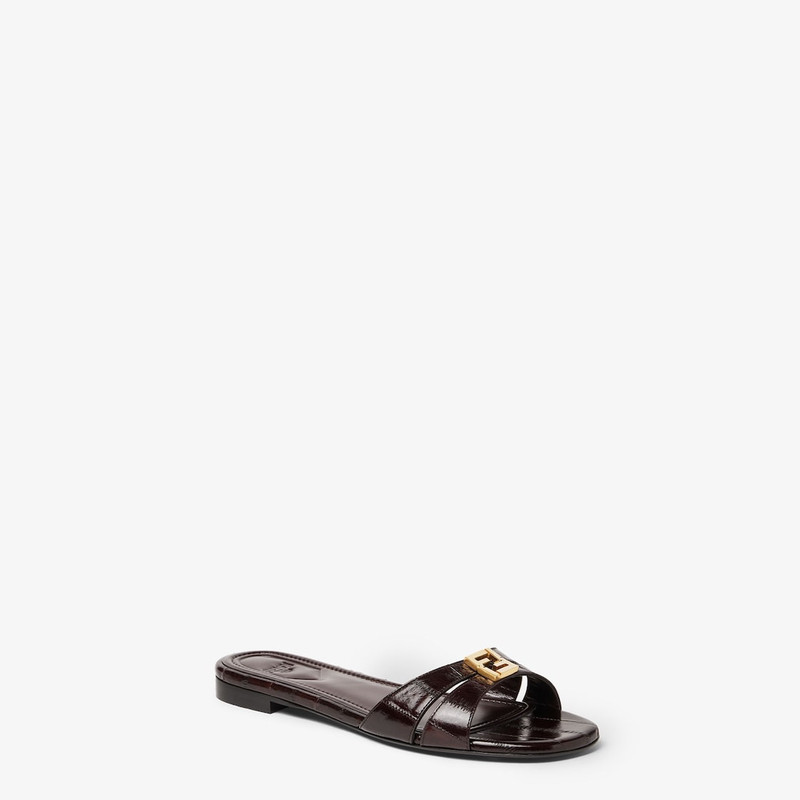 Fendi FFold Brown hagfish sandals 2