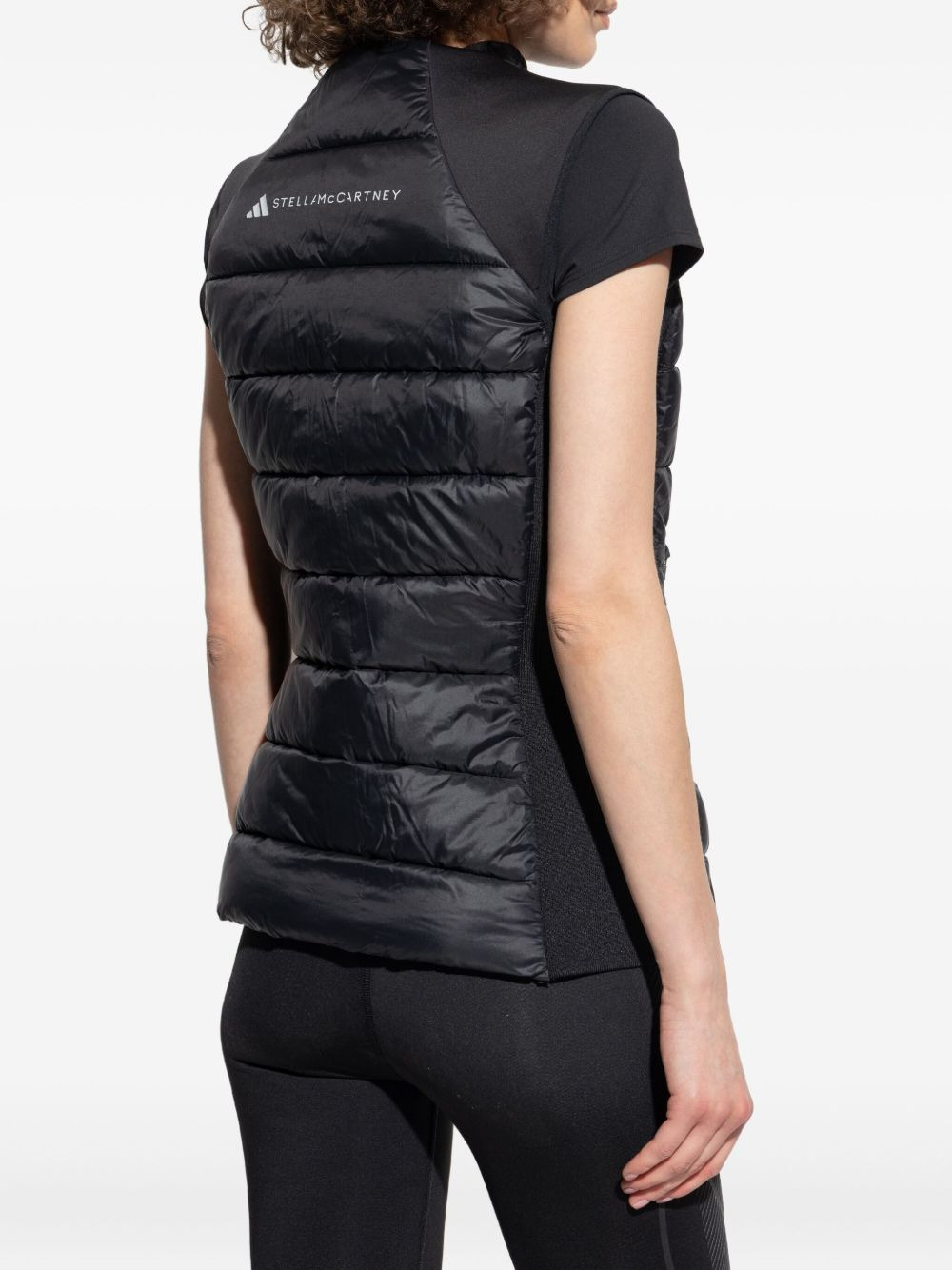 quilted panelled gilet - 4