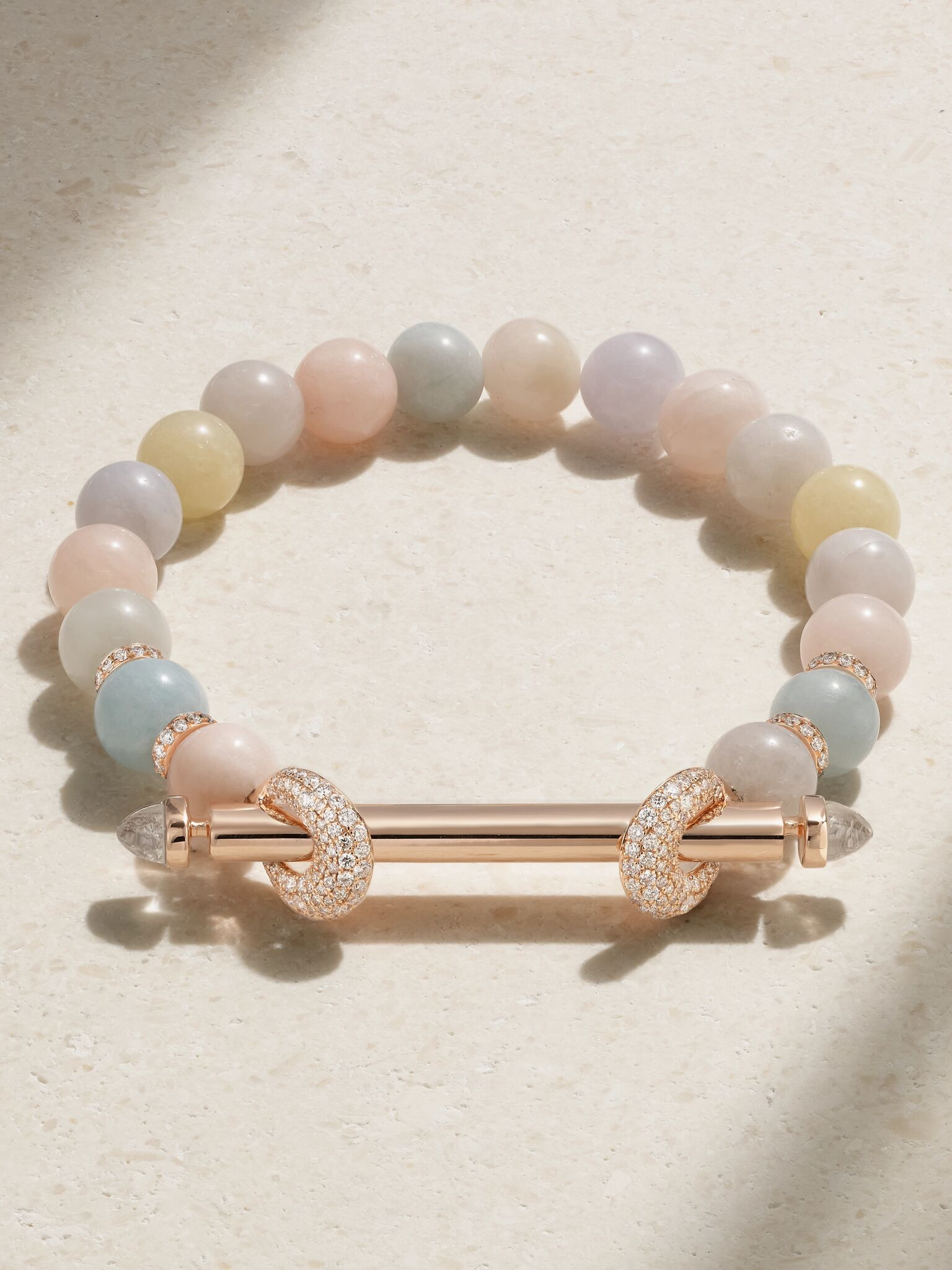 Chakra 18-karat rose gold multi-stone bracelet Gold - 1