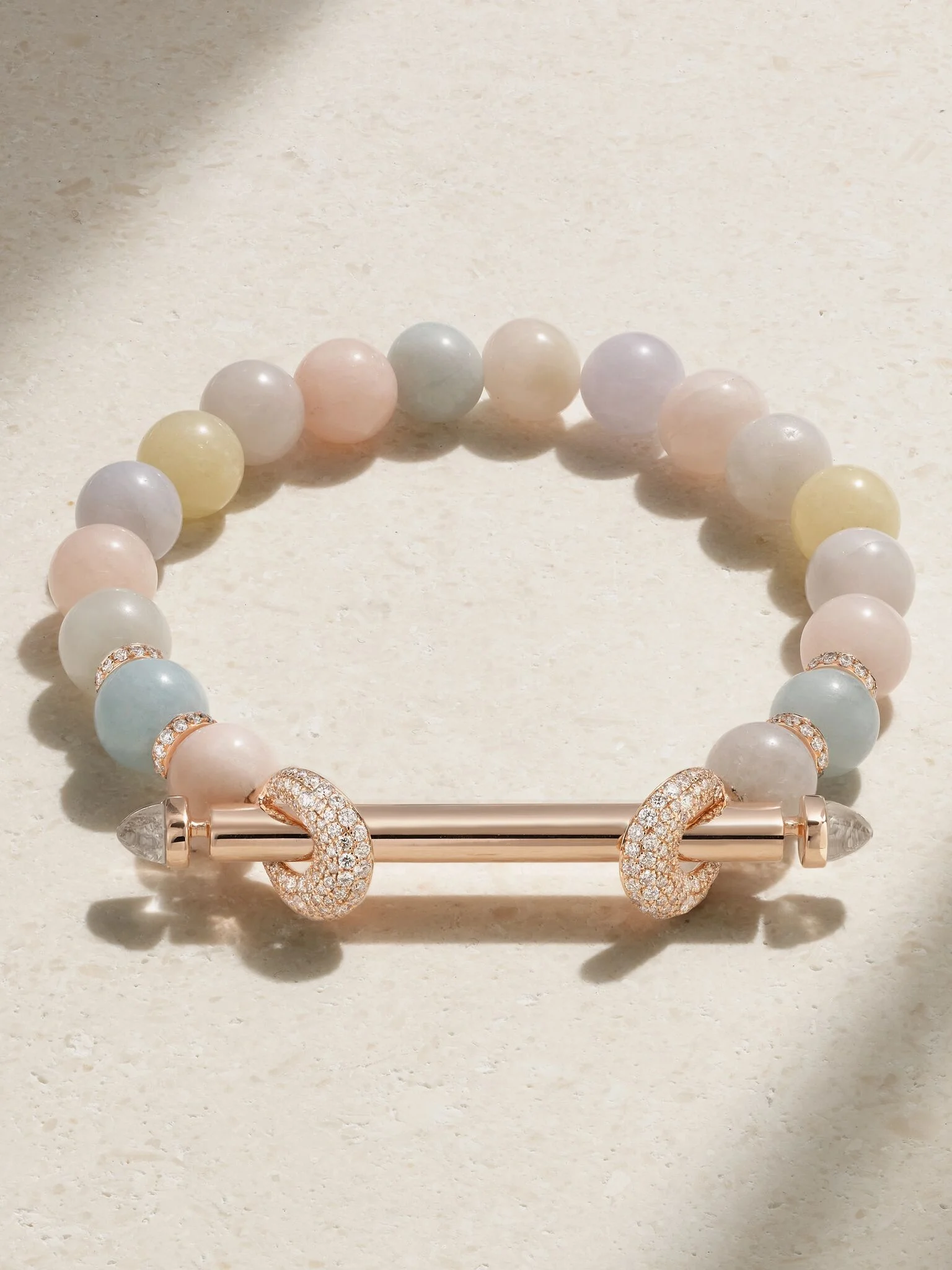Chakra 18-karat rose gold multi-stone bracelet Gold - 1