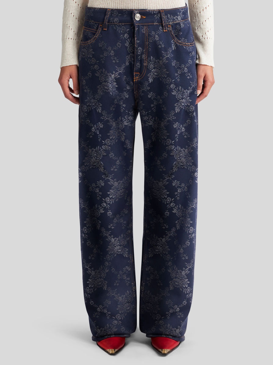 BAGGY JACQUARD JEANS - 2