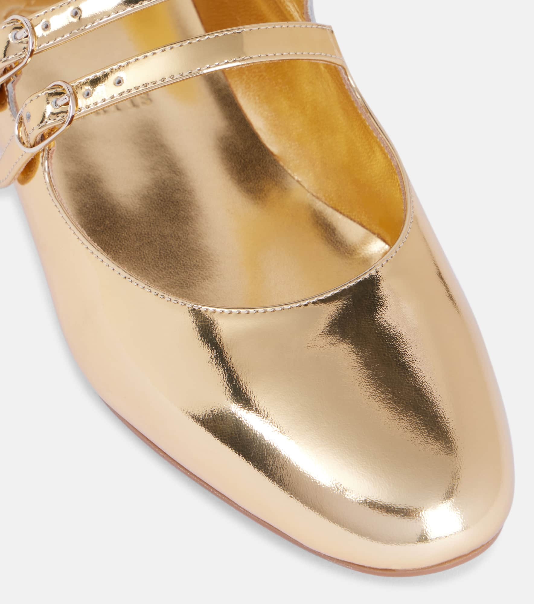 Sweet Jane mirrored leather Mary Jane flats - 5