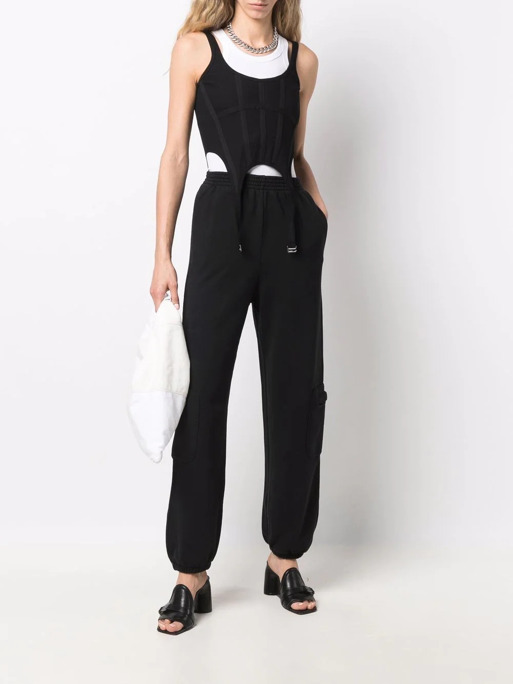 elasticated track pants - 2