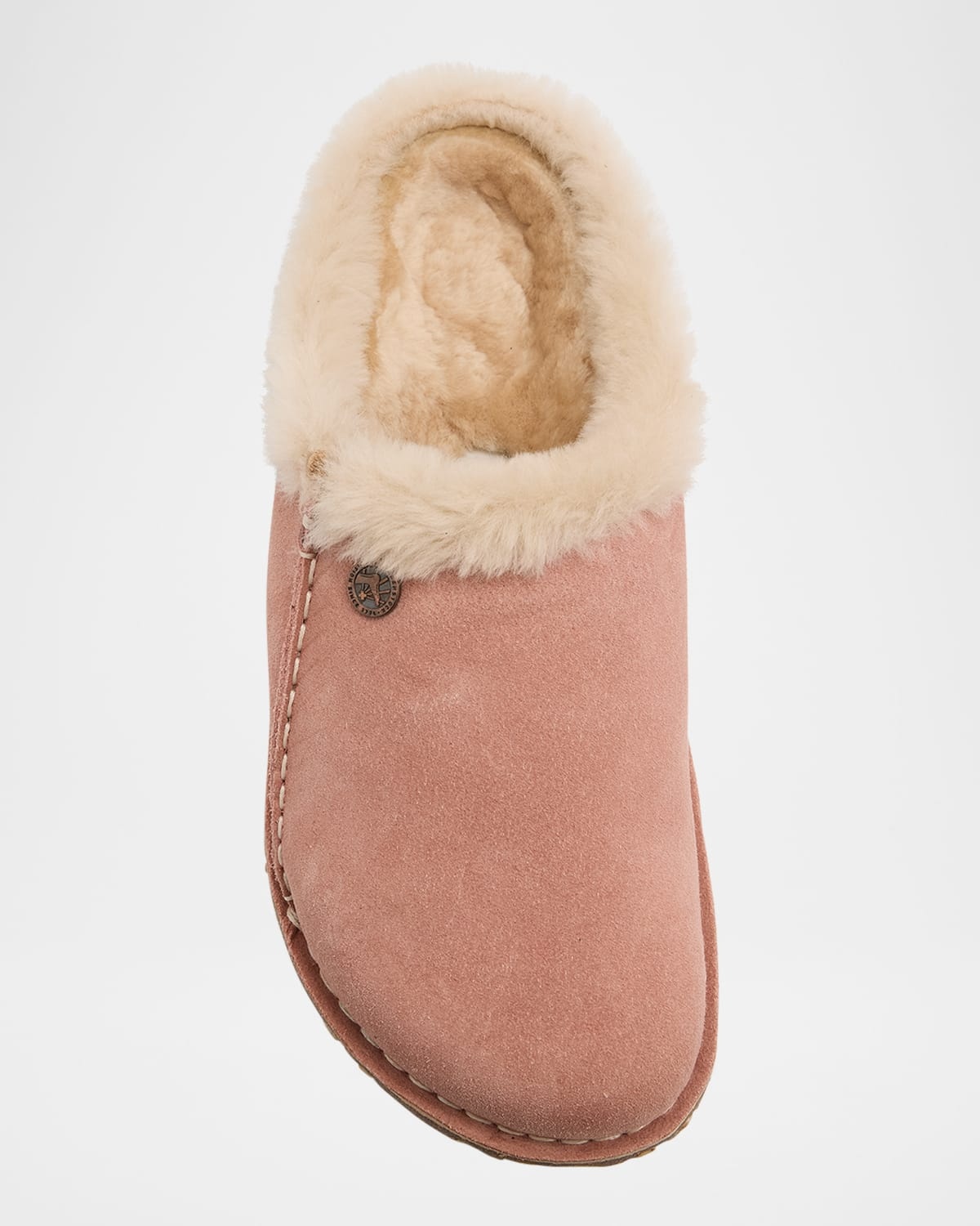 Zermatt Suede Shearling Slipper Mules - 3