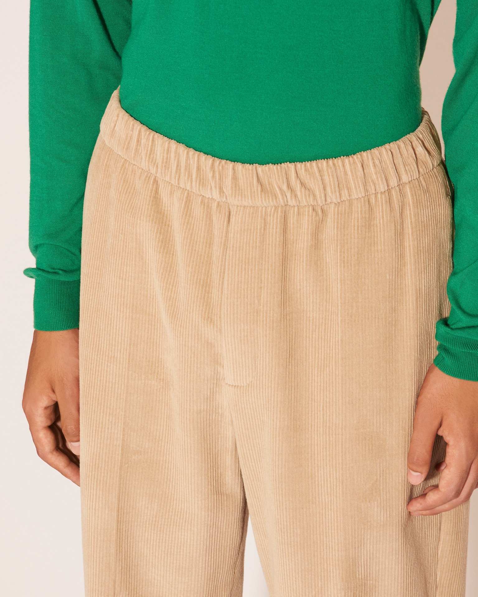 GABE - Corduroy pants - Cement gray - 6