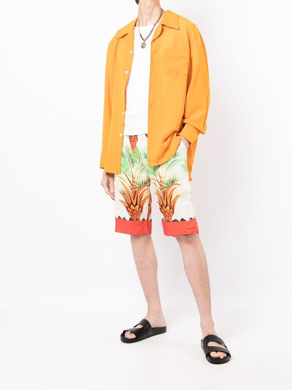 Date Palm motif-print Bermuda shorts - 2