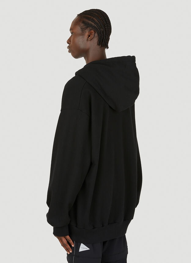 UNDERCOVER Double Zip Hooded Sweatshirt in Black | REVERSIBLE