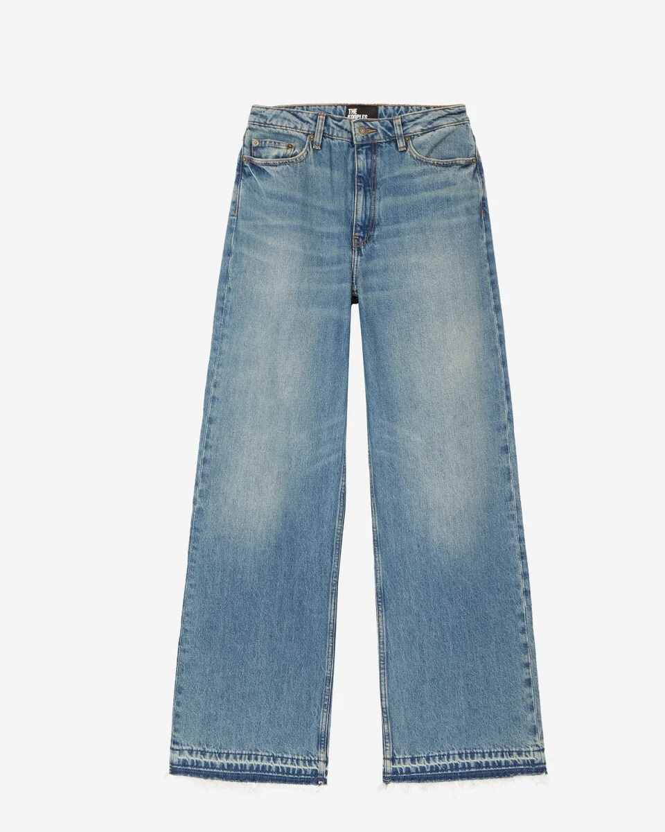 BLUE WIDE-LEG JEANS - 1
