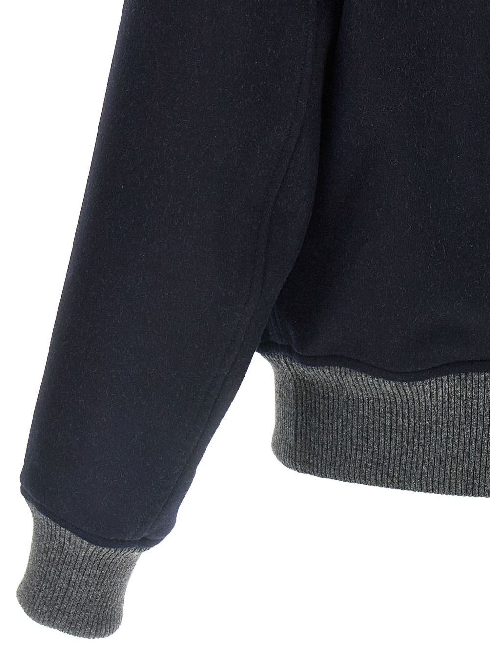 ribbed-knit wool bomber jacket - 5