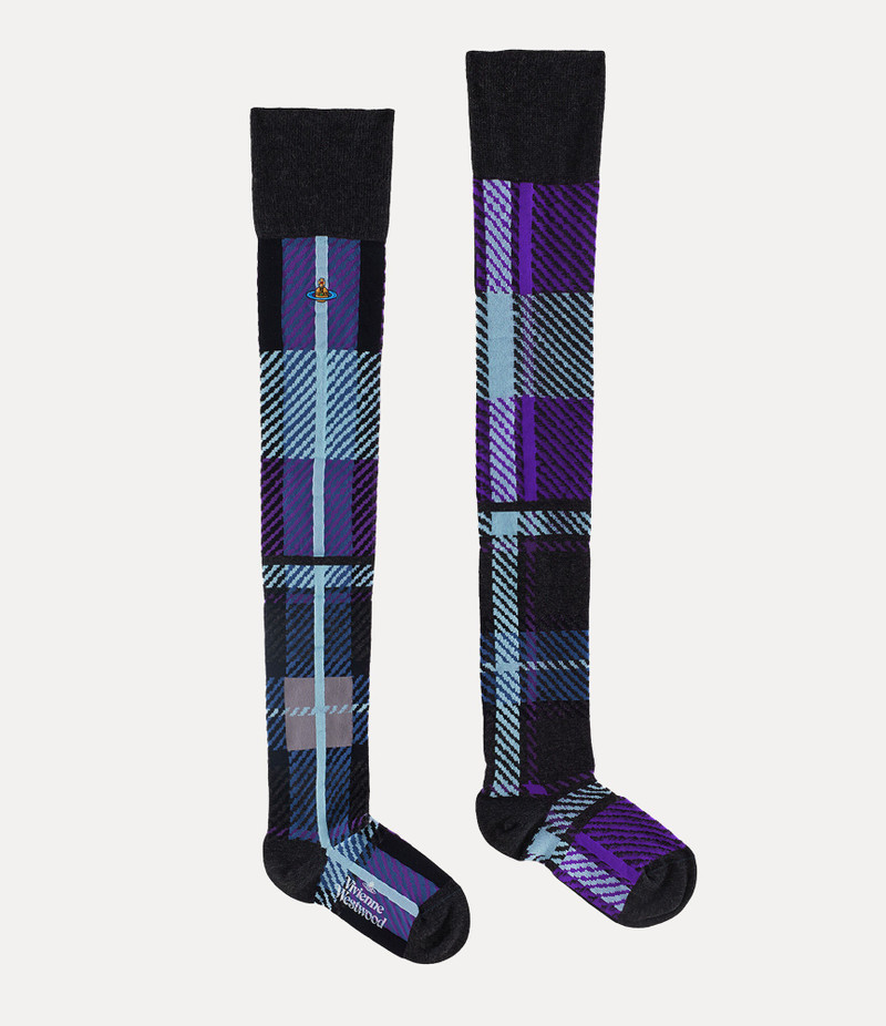 Vivienne Westwood MULTI TARTAN OVER THE KNEE SOCK outlook