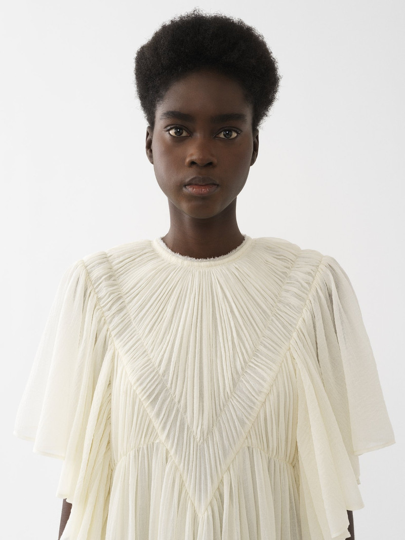 V-GATHERED MAXI DRESS 6