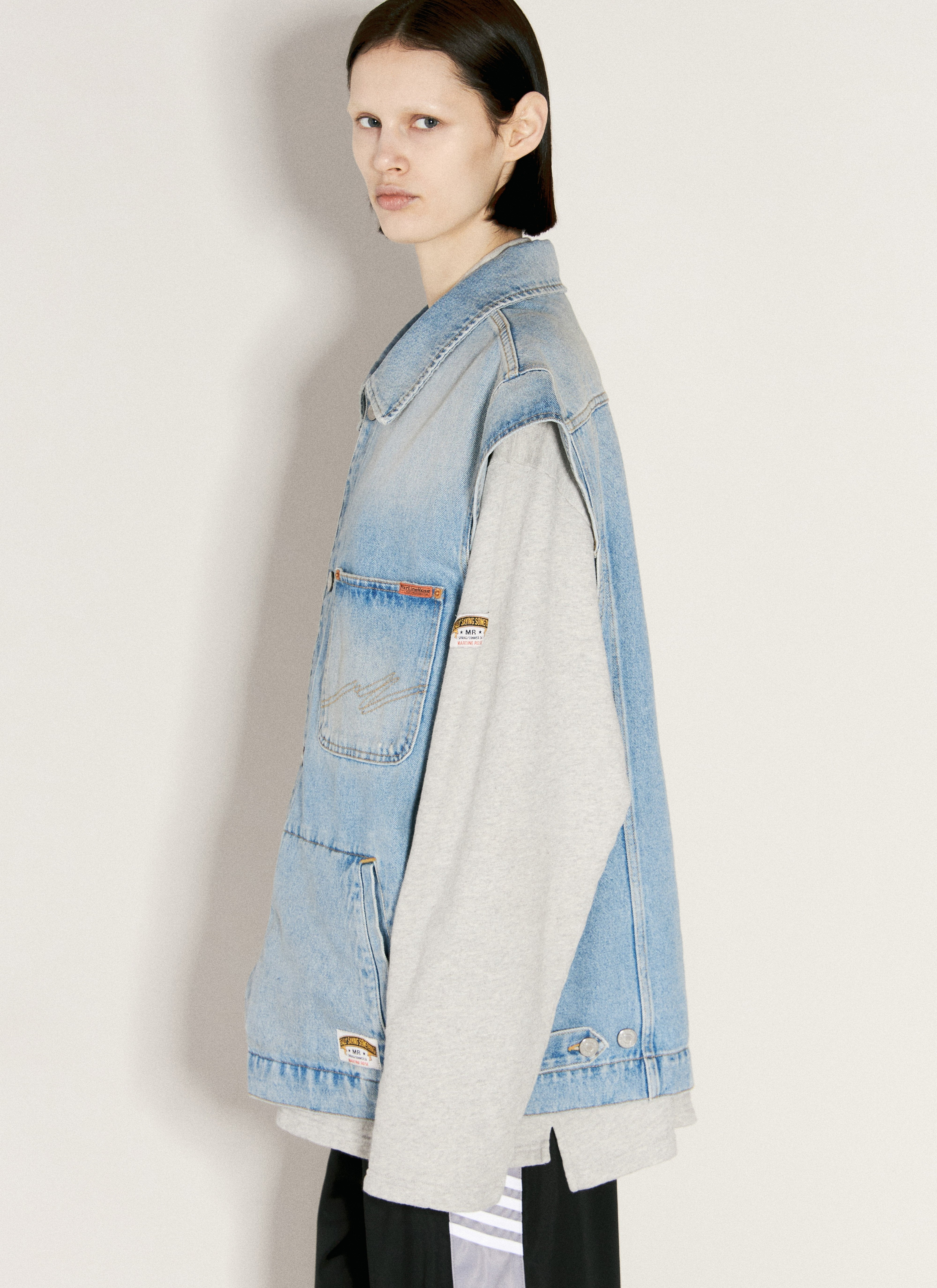 Martine Rose Women Denim Gilet - 3
