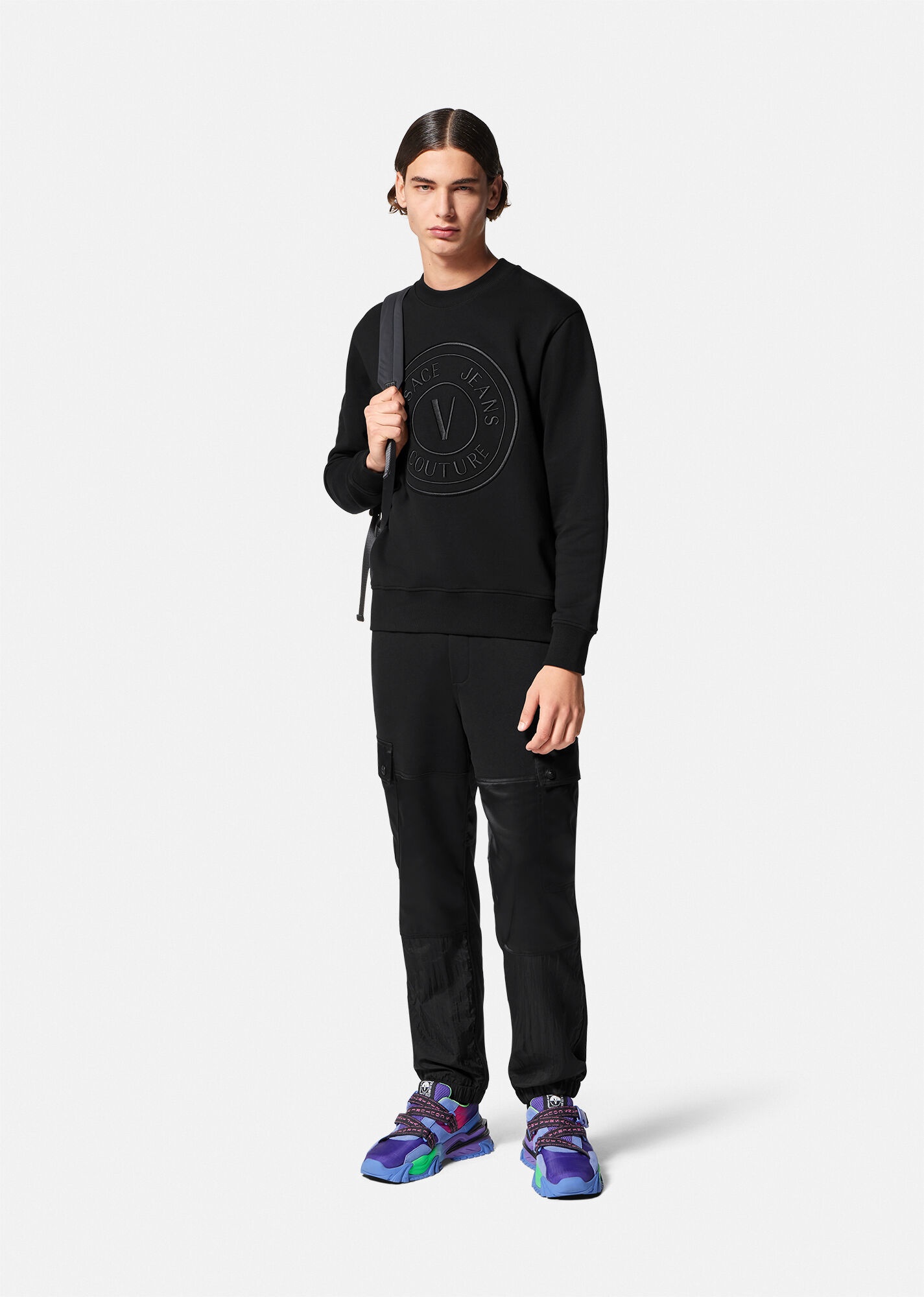 Embroidered V-Emblem Sweatshirt - 2