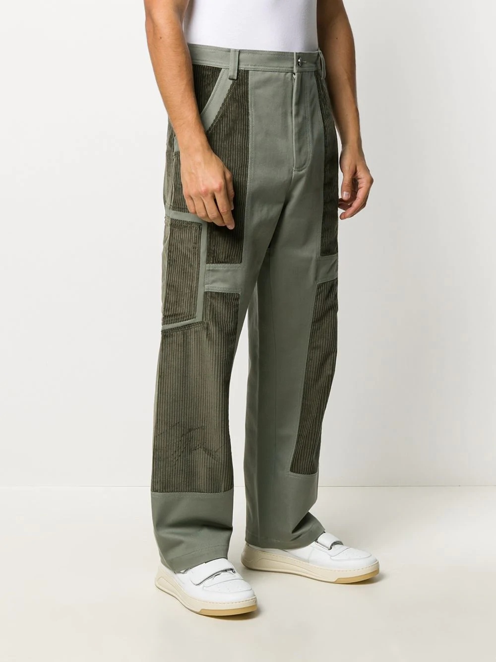 corduroy detail trousers  - 3