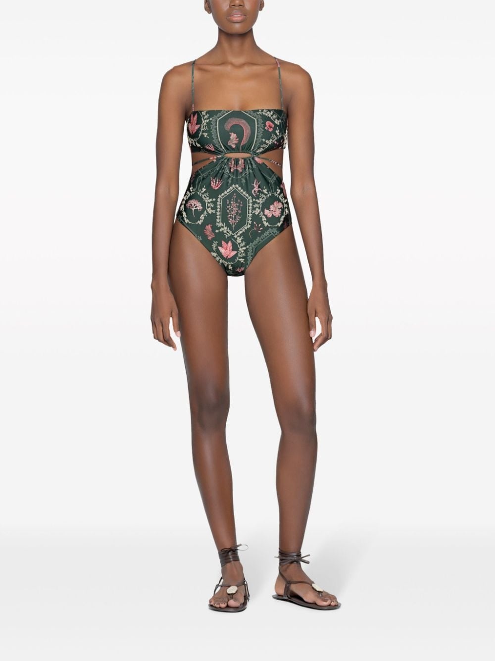 Victoriana Encaje floral-print swimsuit - 3