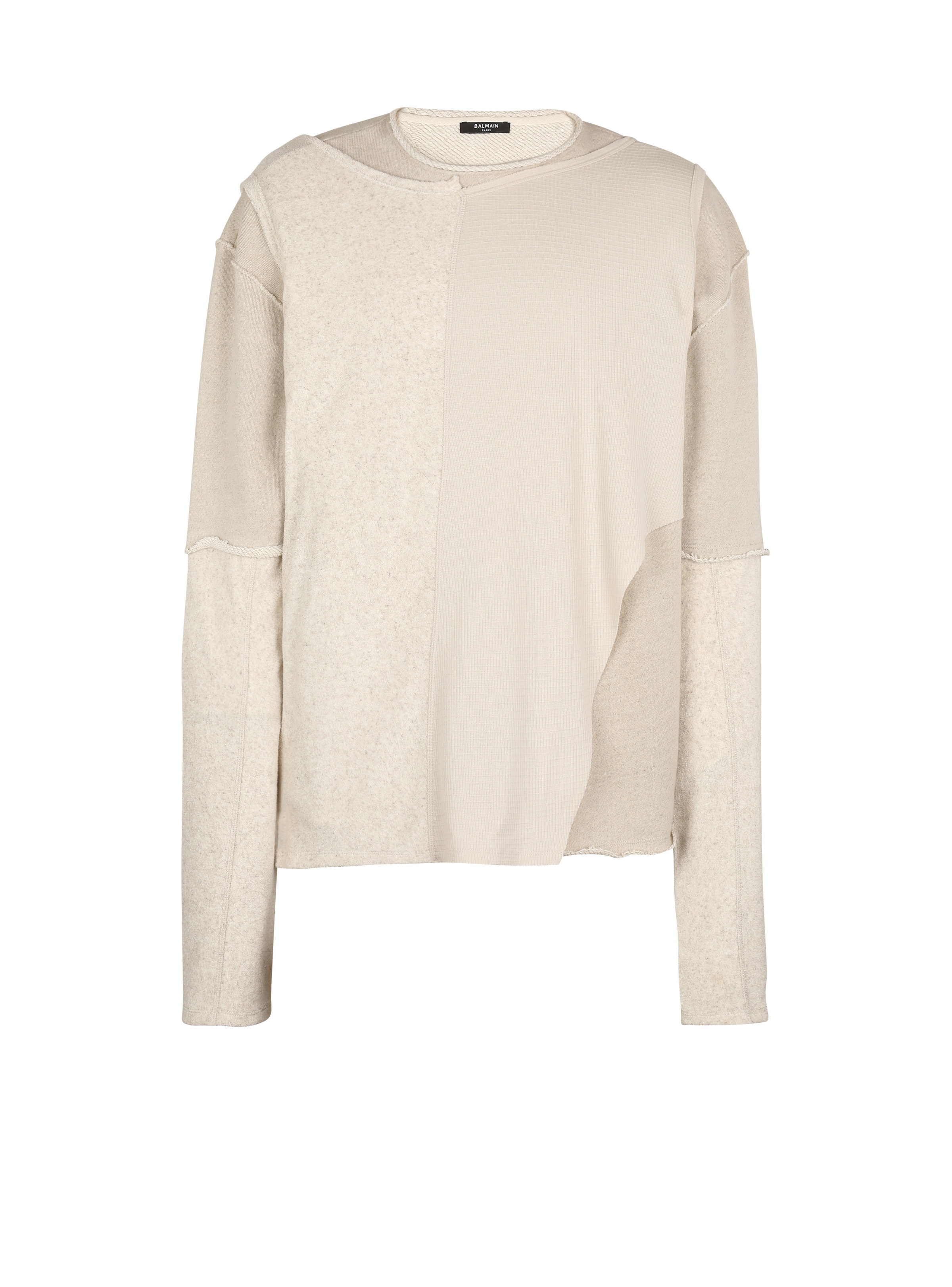 Long-sleeved multi-material T-shirt - 1