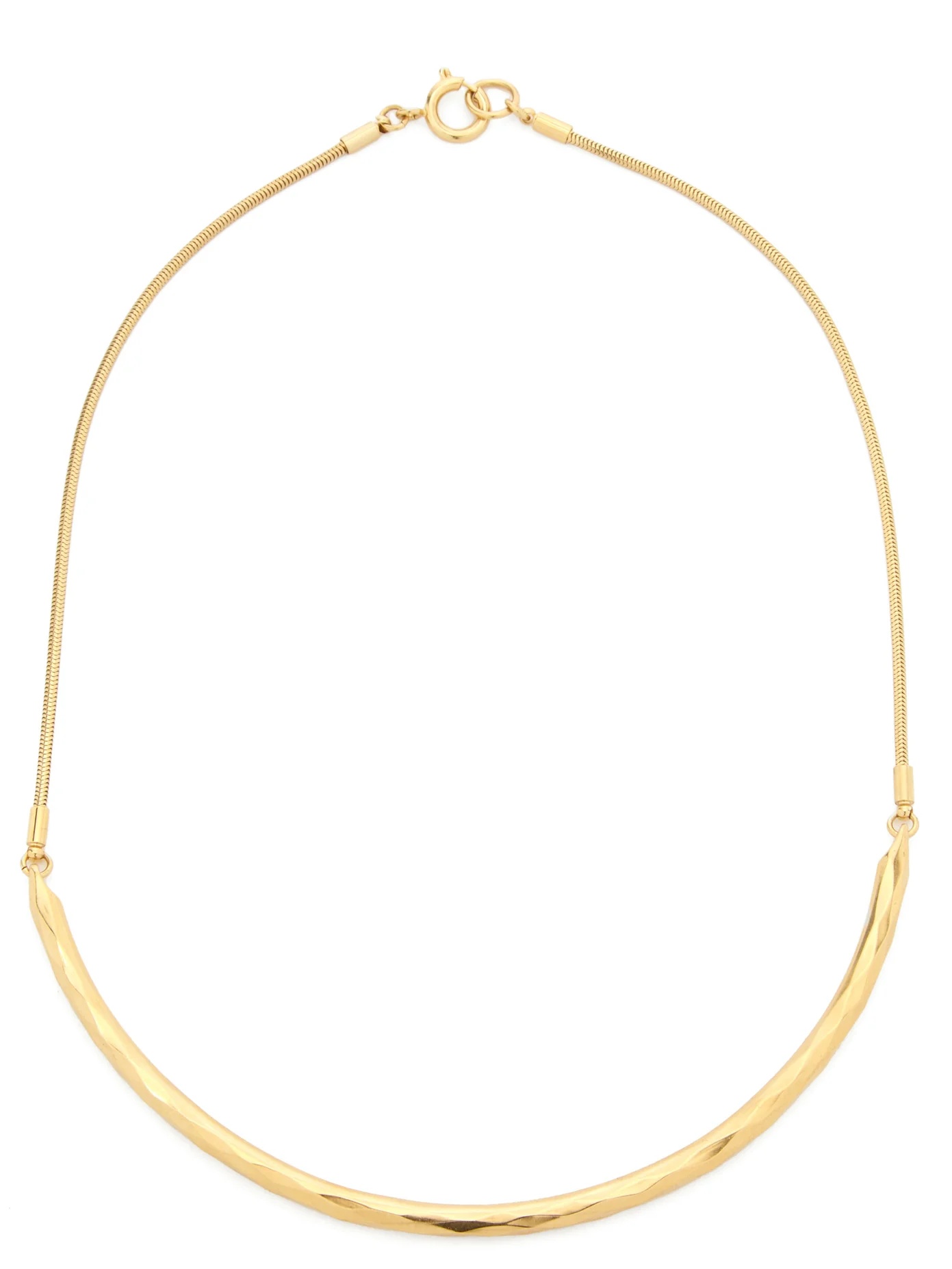 Textured-bar choker necklace - 1