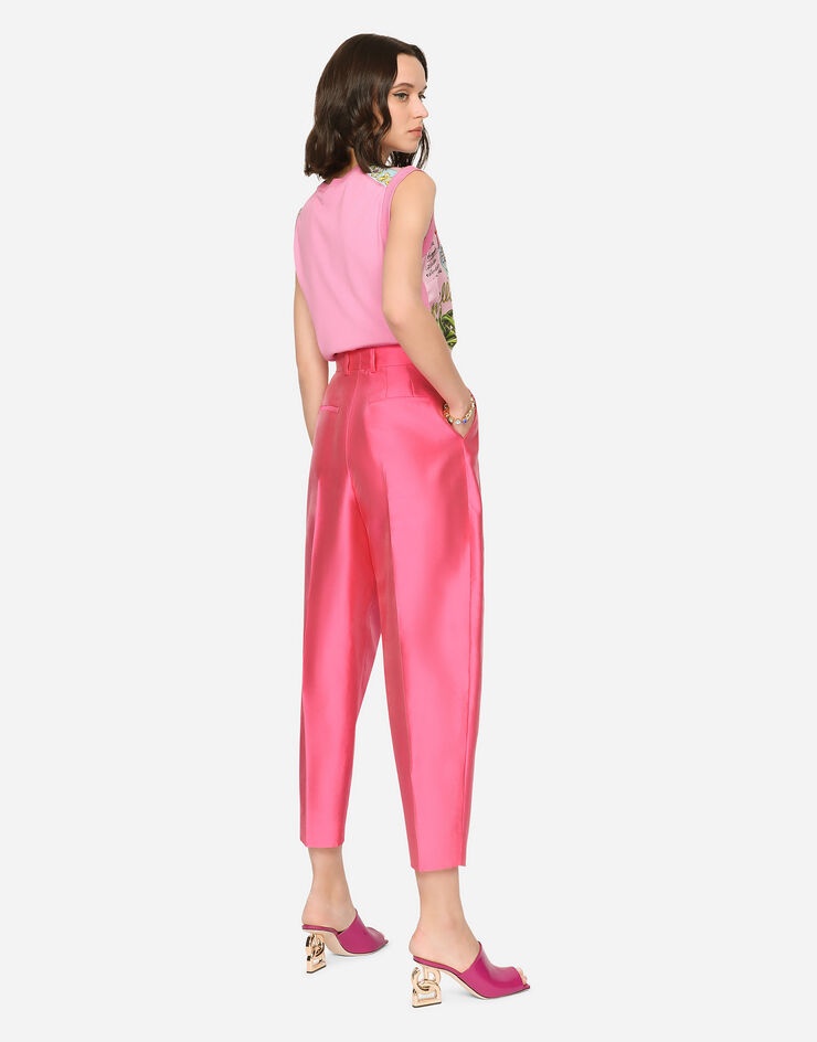 Sleeveless silk and twill sweater with arancini print - 3