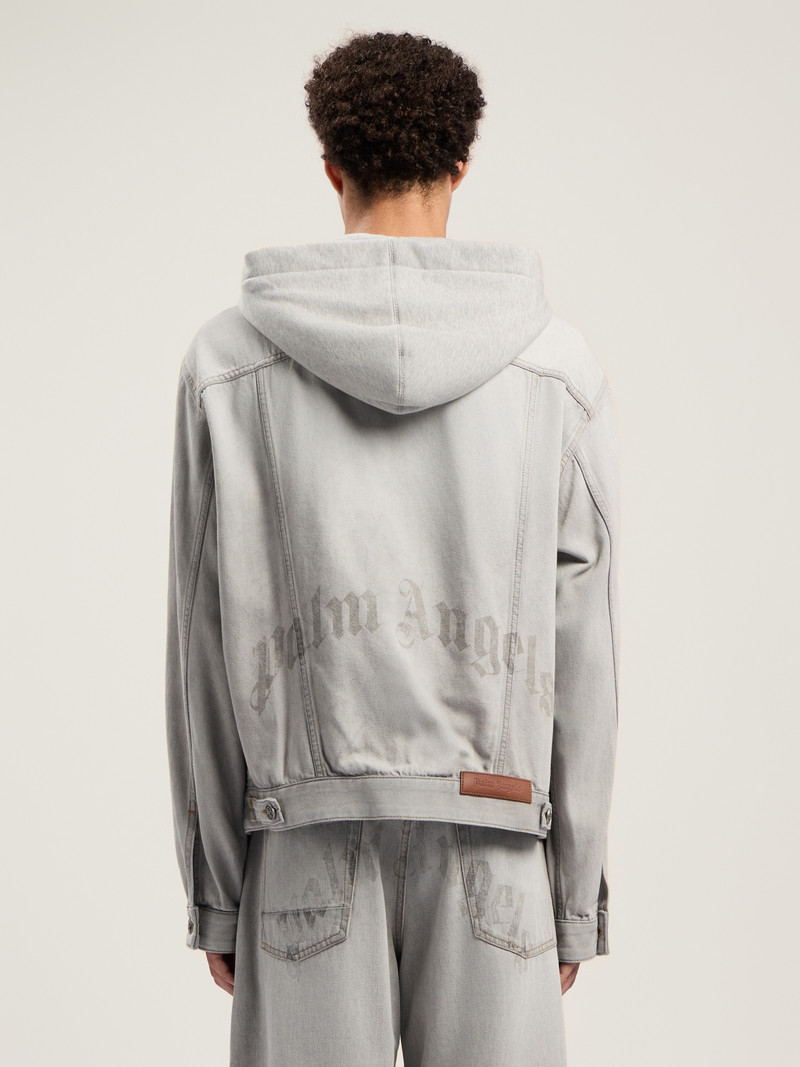 Curved Logo Denim Jacket 4