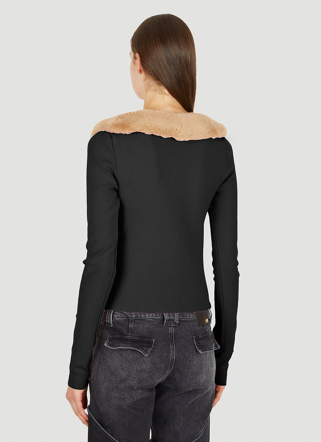 Blumarine Women Faux Fur Trim Cardigan - 4