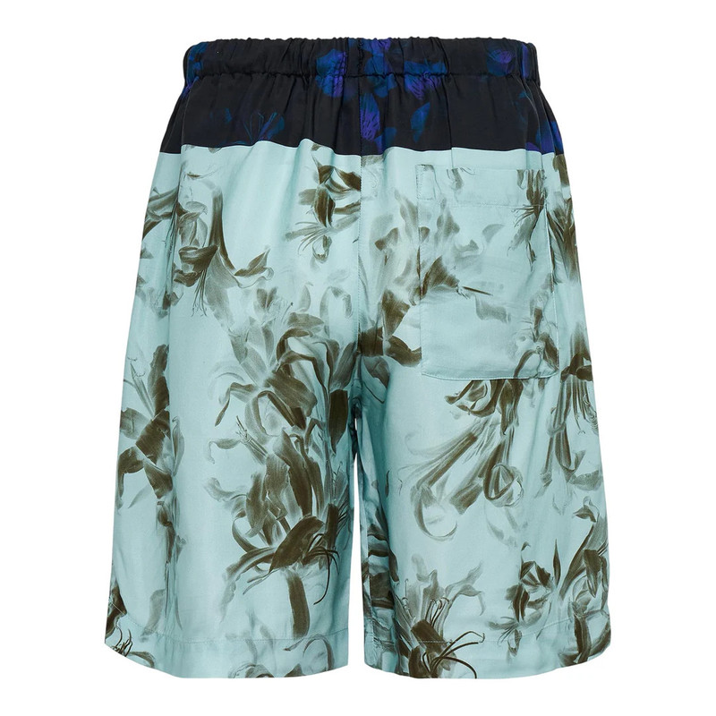 Dries Van Noten Nerine Flower Border Print Viscose Shorts outlook