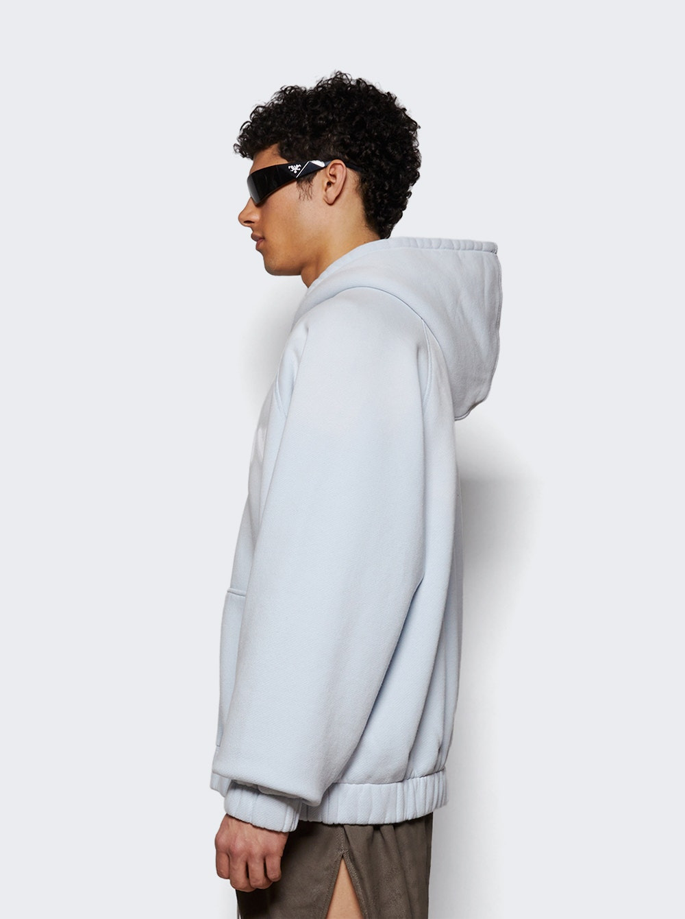 Community Ocean Washed Zipped Hoodie Blue - 3