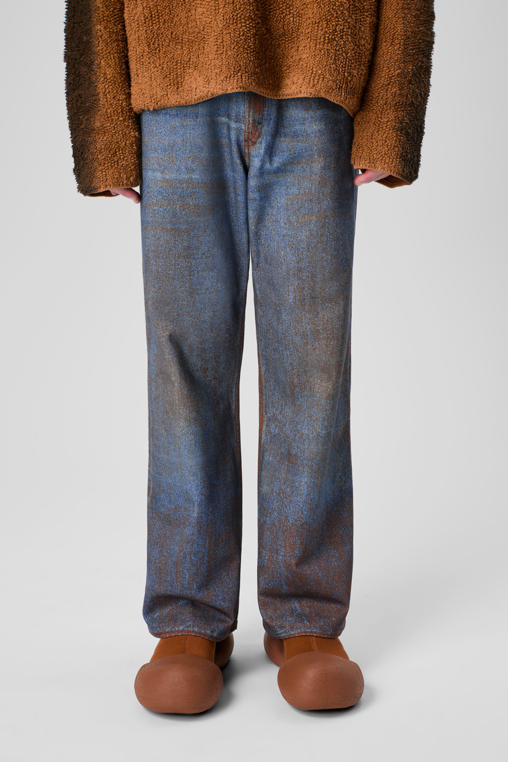 Terracotta-blue Denim Jeans - 5