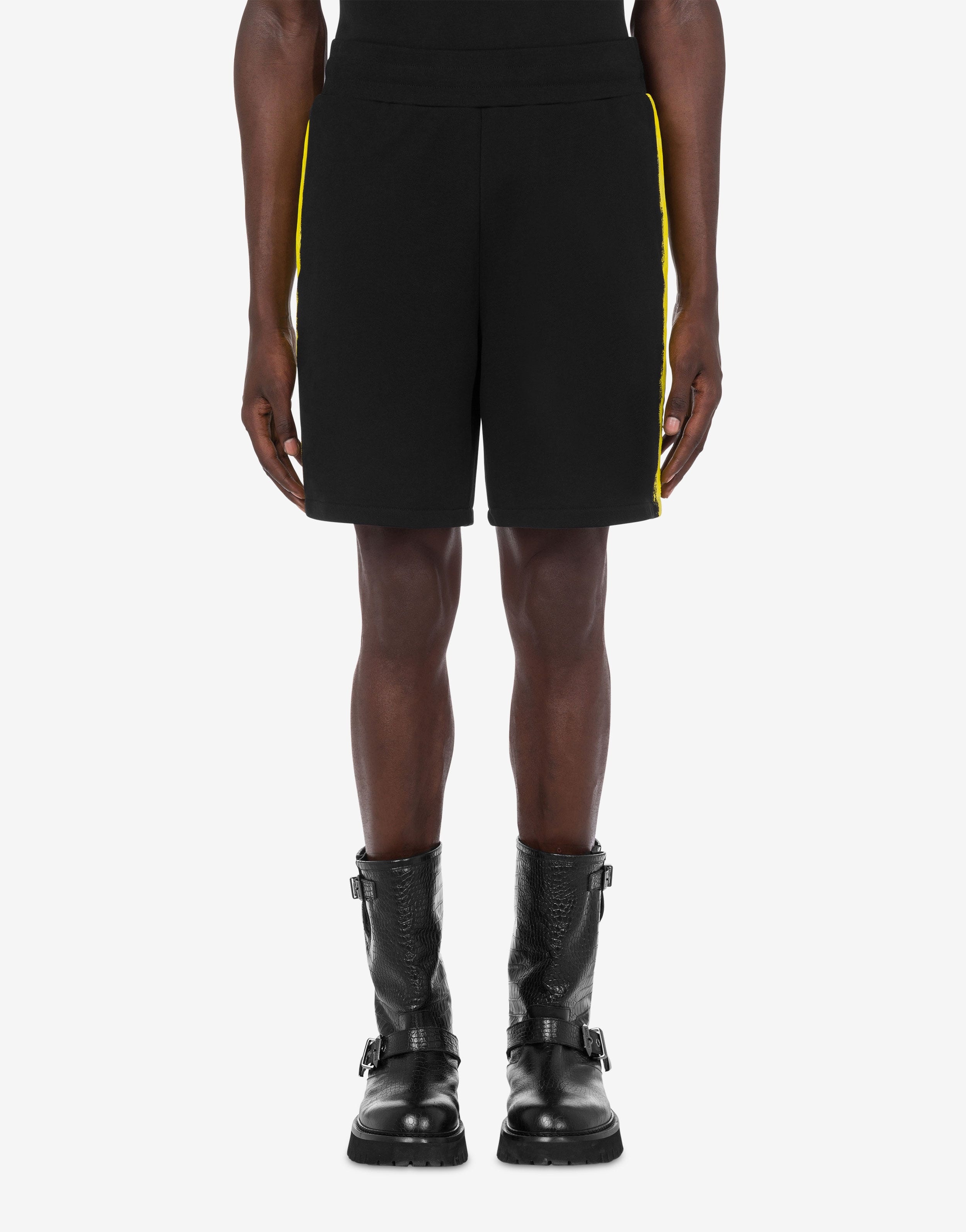 MOSCHINO PAINT ORGANIC FLEECE BERMUDA SHORTS - 2