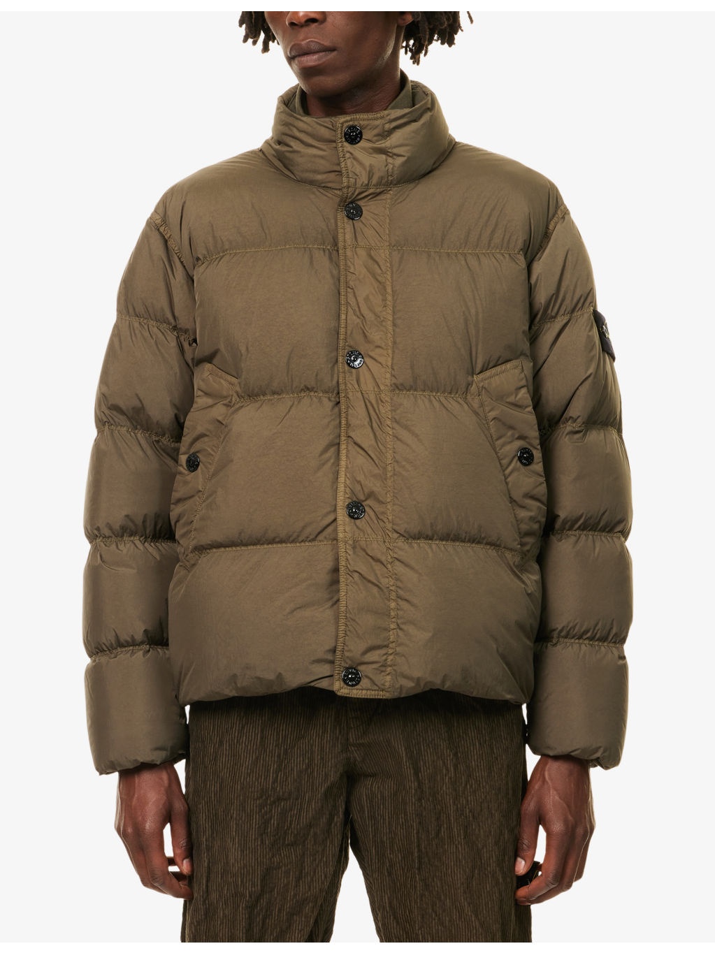 Logo-Patch Crinkle Padded Shell Jacket - 3