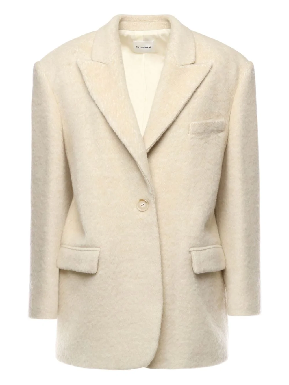 single-button wool blazer - 1