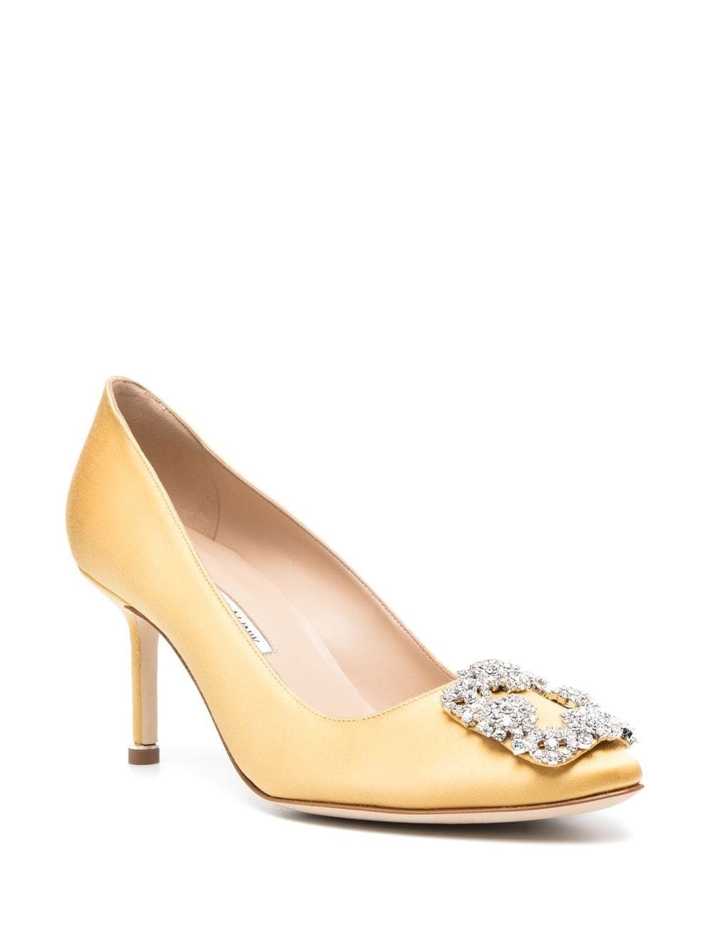 Hangisi 70mm crystal-buckle pumps - 2