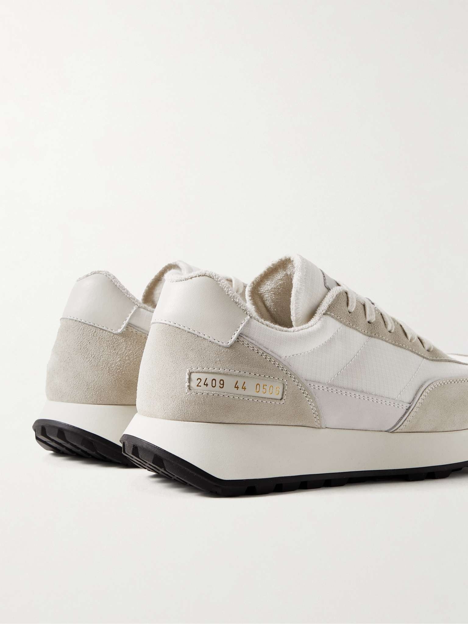 Track Classic Leather and Suede-Trimmed Ripstop Sneakers - 5