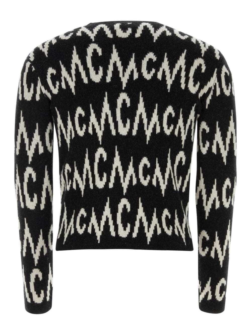 intarsia-knit logo jumper - 2