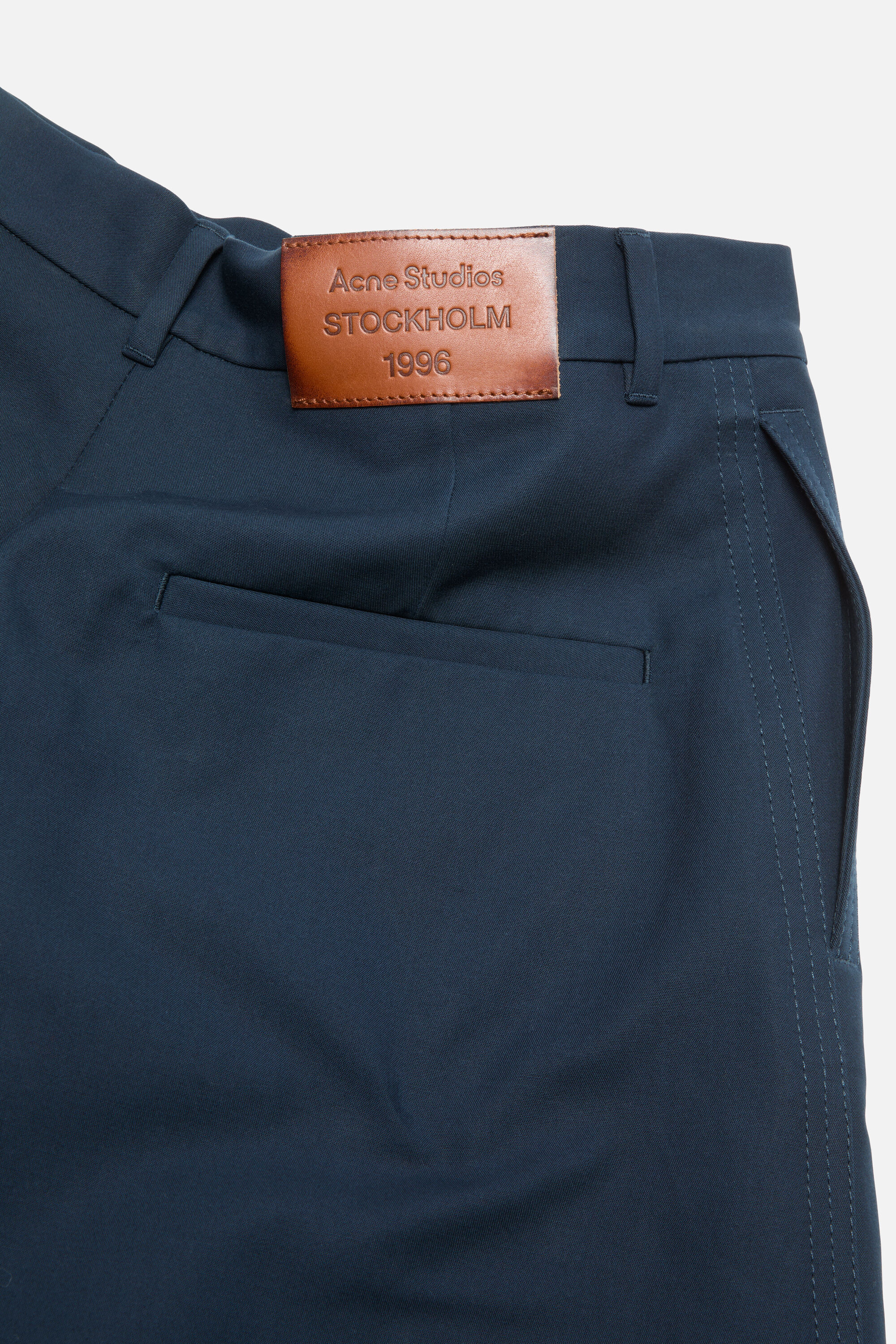 Satin trousers - Navy blue - 5
