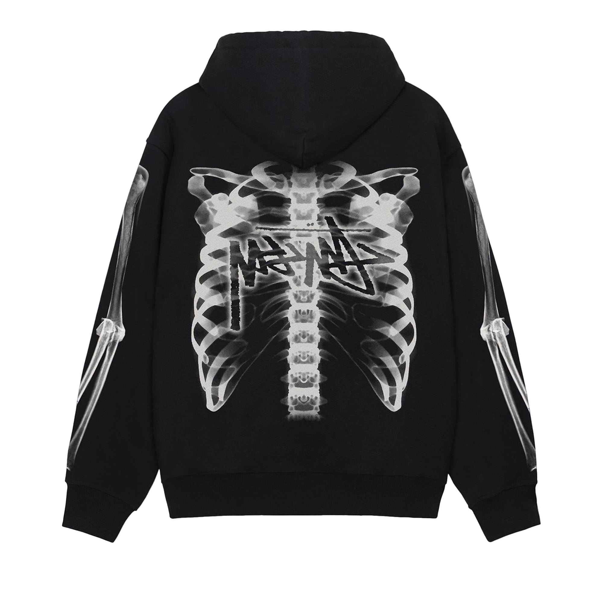 Stussy Rib Cage Zip Hoodie 'Black/White' - 2
