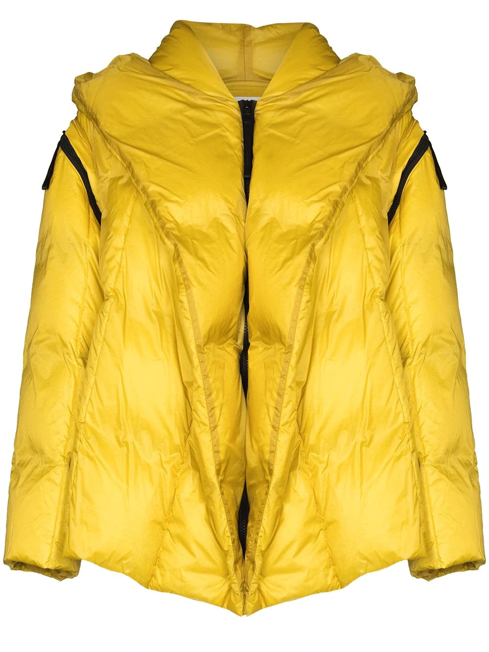 detachable-sleeve zip-up puffer jacket - 1