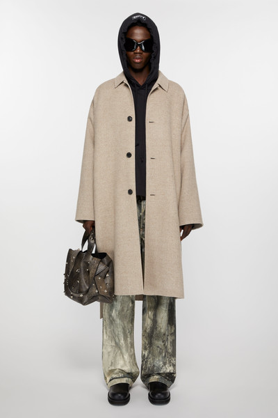 Acne Studios Houndstooth belted coat - Mahogany brown/Ivory white outlook