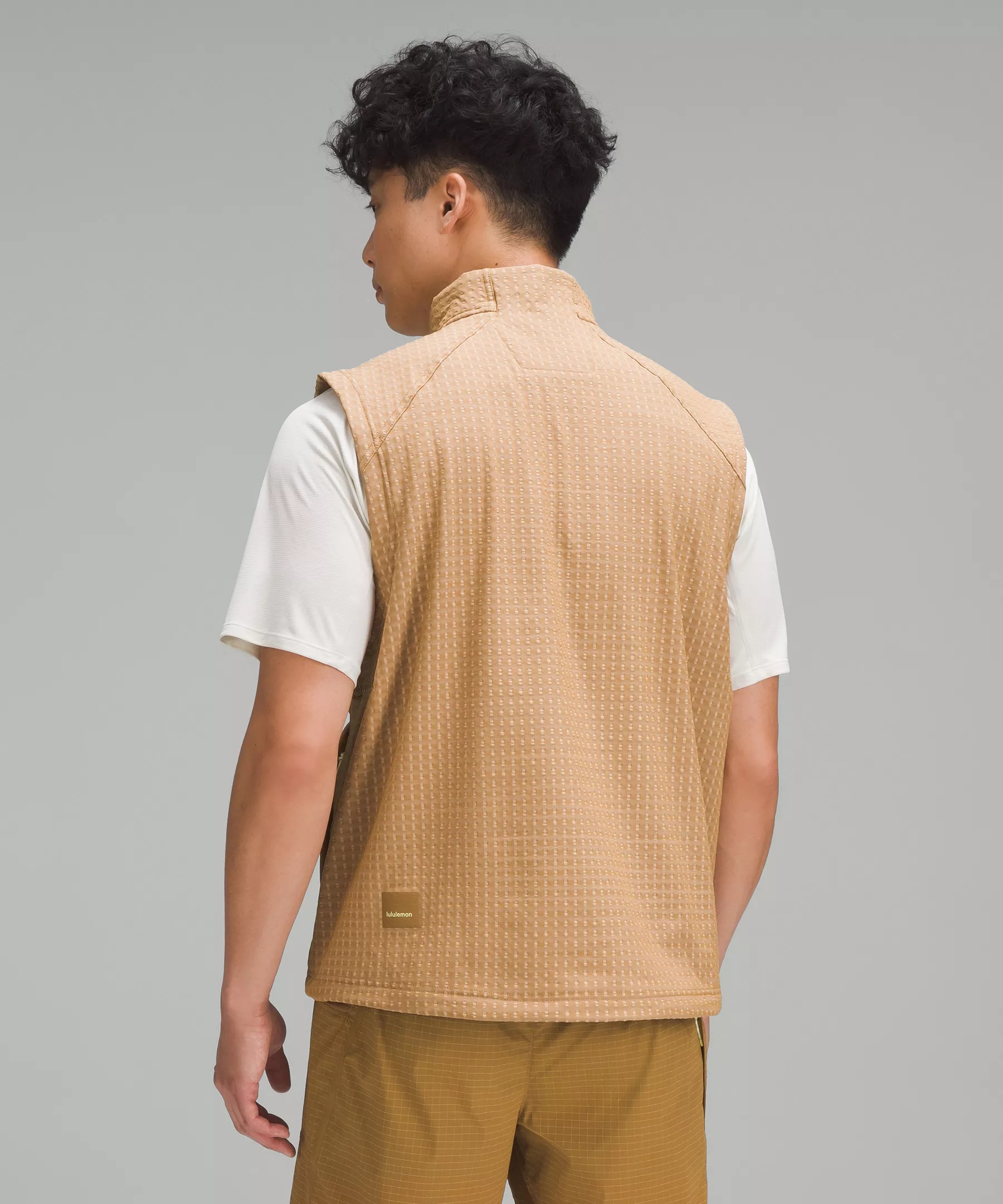 Water-Repellent Grid Fleece Hiking Vest - 3
