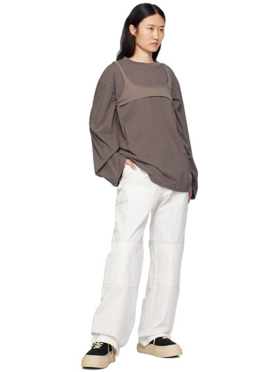 MM6 Maison Margiela White Numeric Signature Trousers outlook